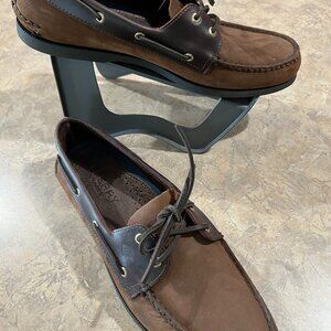 Sperry topsider men's brown two-tone leather boat shoes